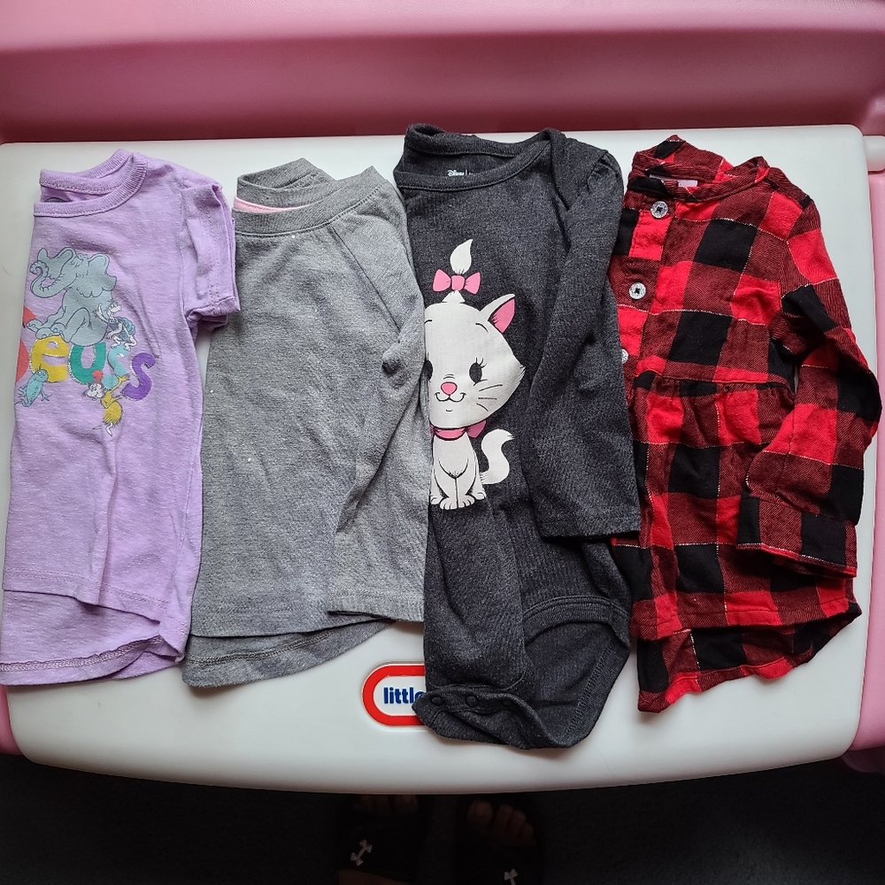 Bundle of 4 shirts and onesie 12 months